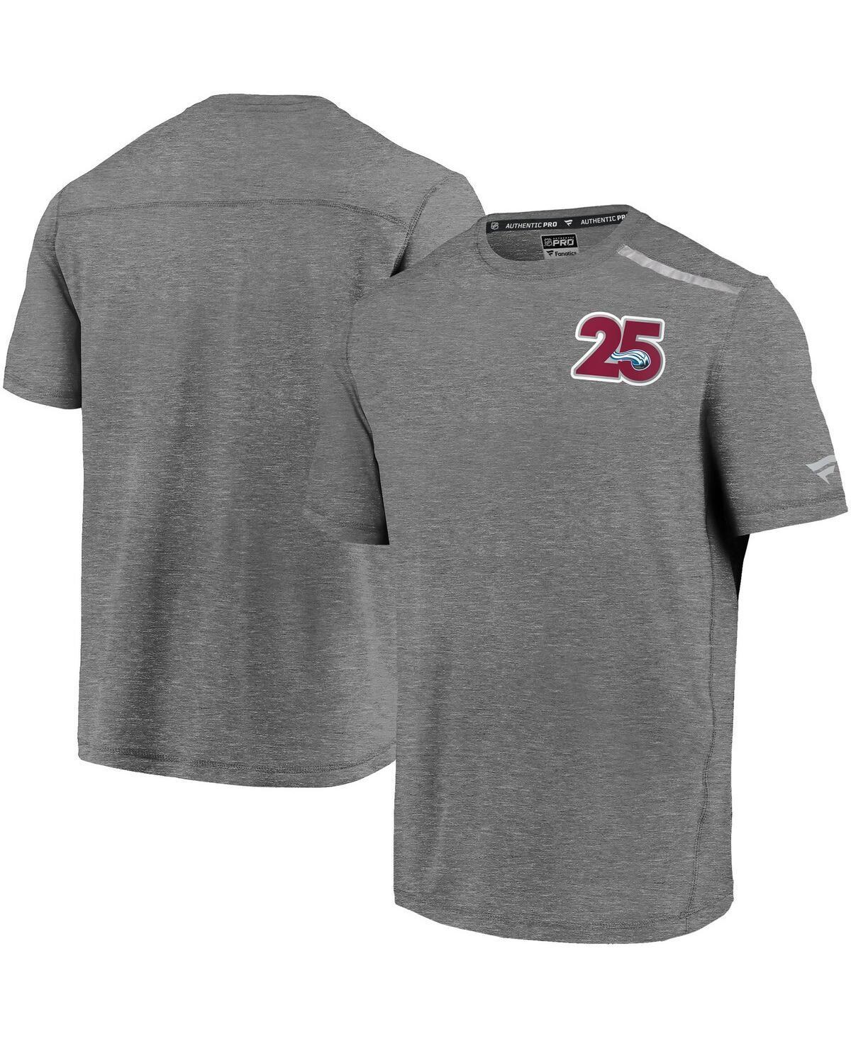 Mens Fanatics Branded Heathered Gray Colorado Avalanche 25th Season Logo T-Shirt Product Image