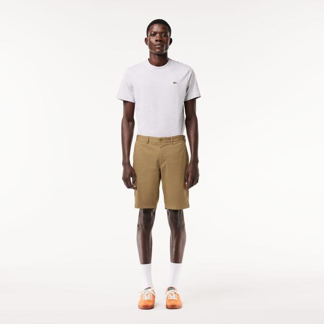 Slim Fit Stretch Cotton Bermuda Shorts Product Image