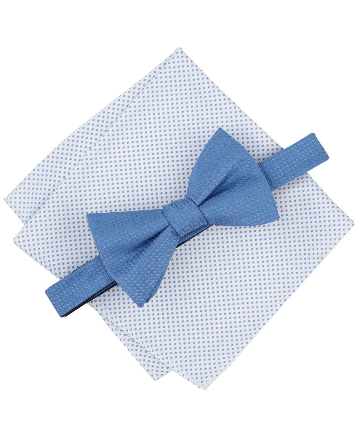 Alfani Mens Geo-Pattern Bow Tie & Dot Pocket Square Set, Created for Macys Product Image