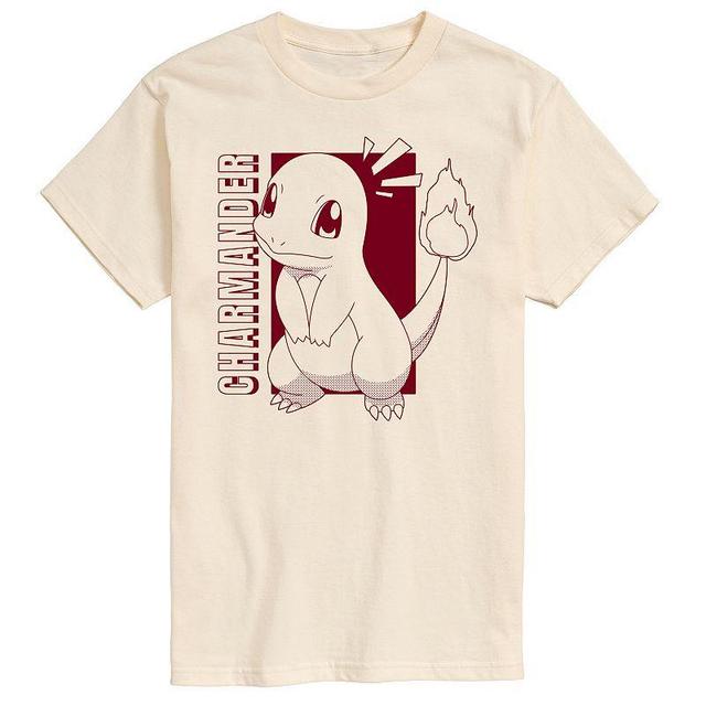 Mens Pokemon Charmander Colorblock Graphic Tee White Product Image