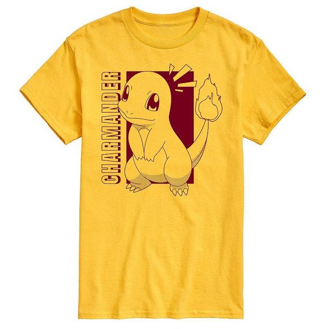 Mens Pokemon Charmander Colorblock Graphic Tee White Product Image