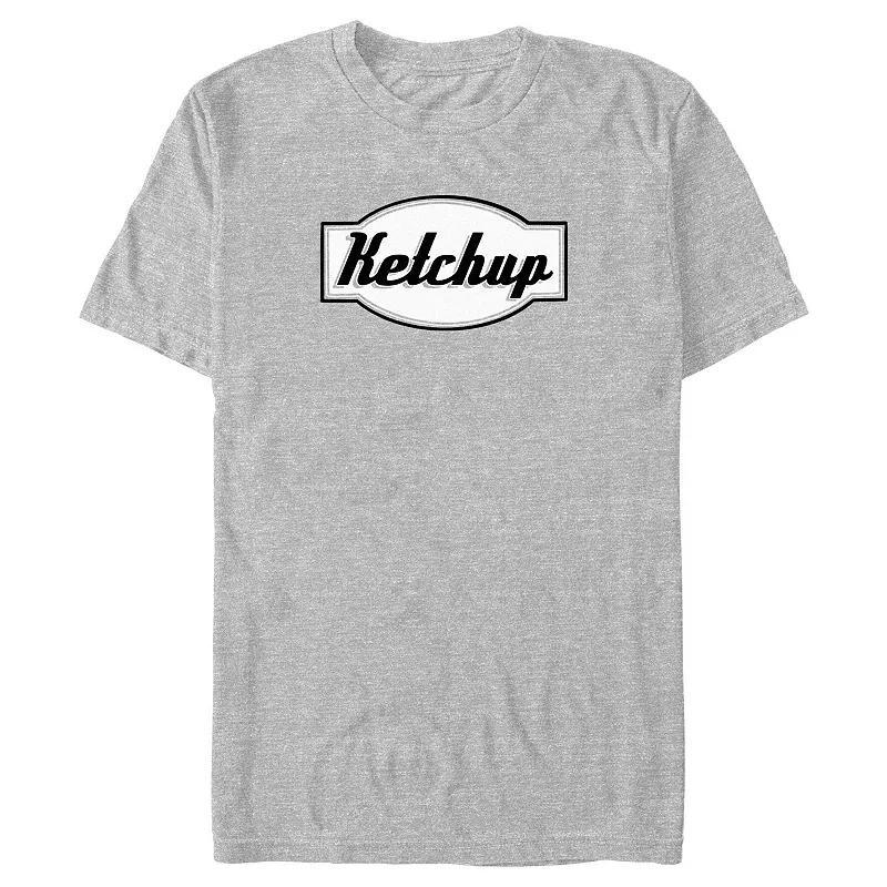 Big & Tall Ketchup Label Graphic Tee, Mens Athletic Grey Product Image