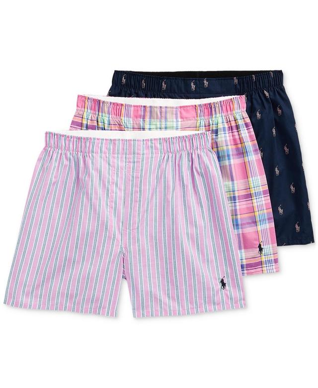 Polo Ralph Lauren Mens 3-Pk. Classic-Fit Cotton Woven Boxers Product Image