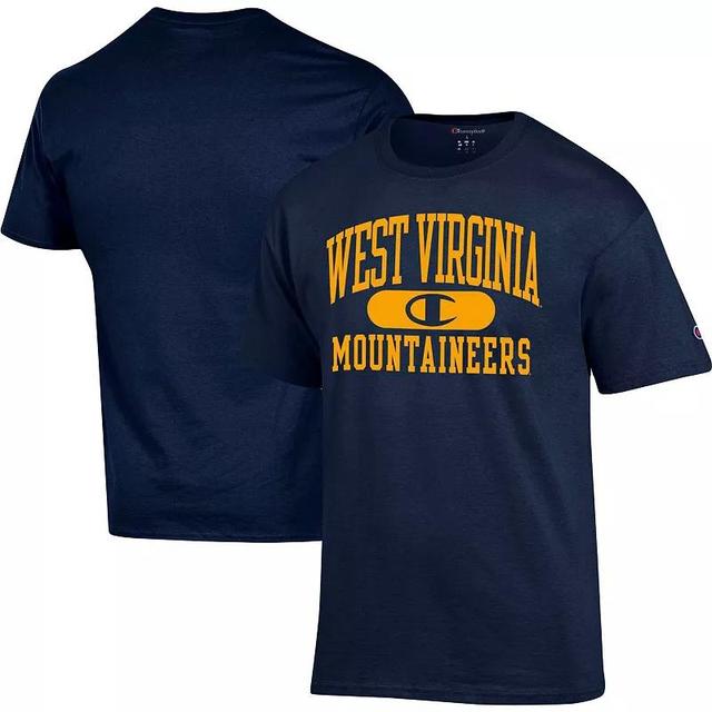 Mens Champion West Virginia Mountaineers Arch Pill T-Shirt Blue Product Image