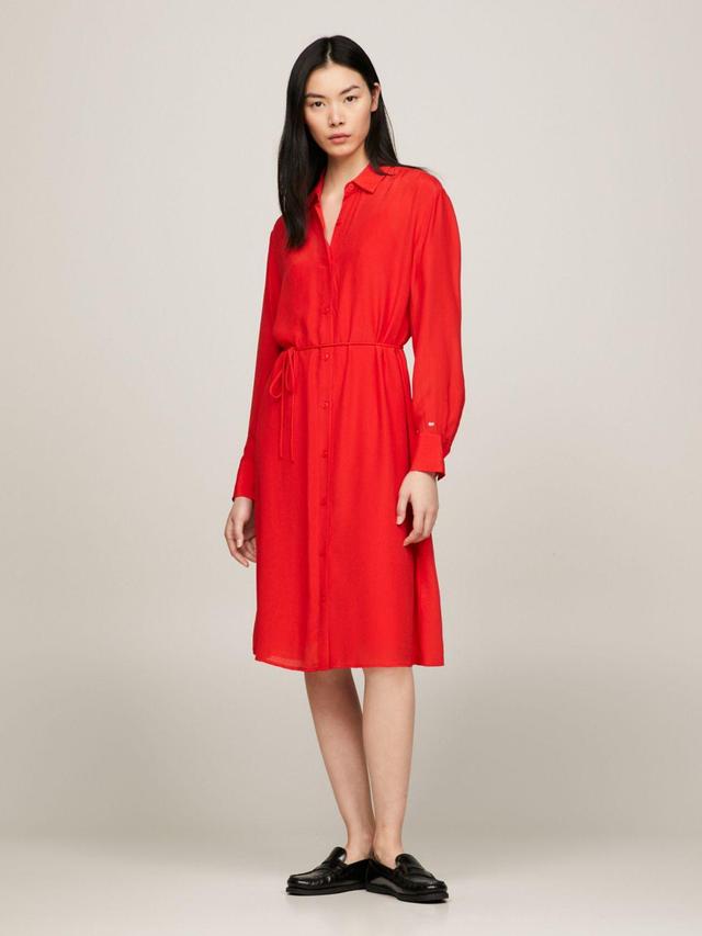 Tommy Hilfiger Women's Belted Crepe Shirtdress Product Image