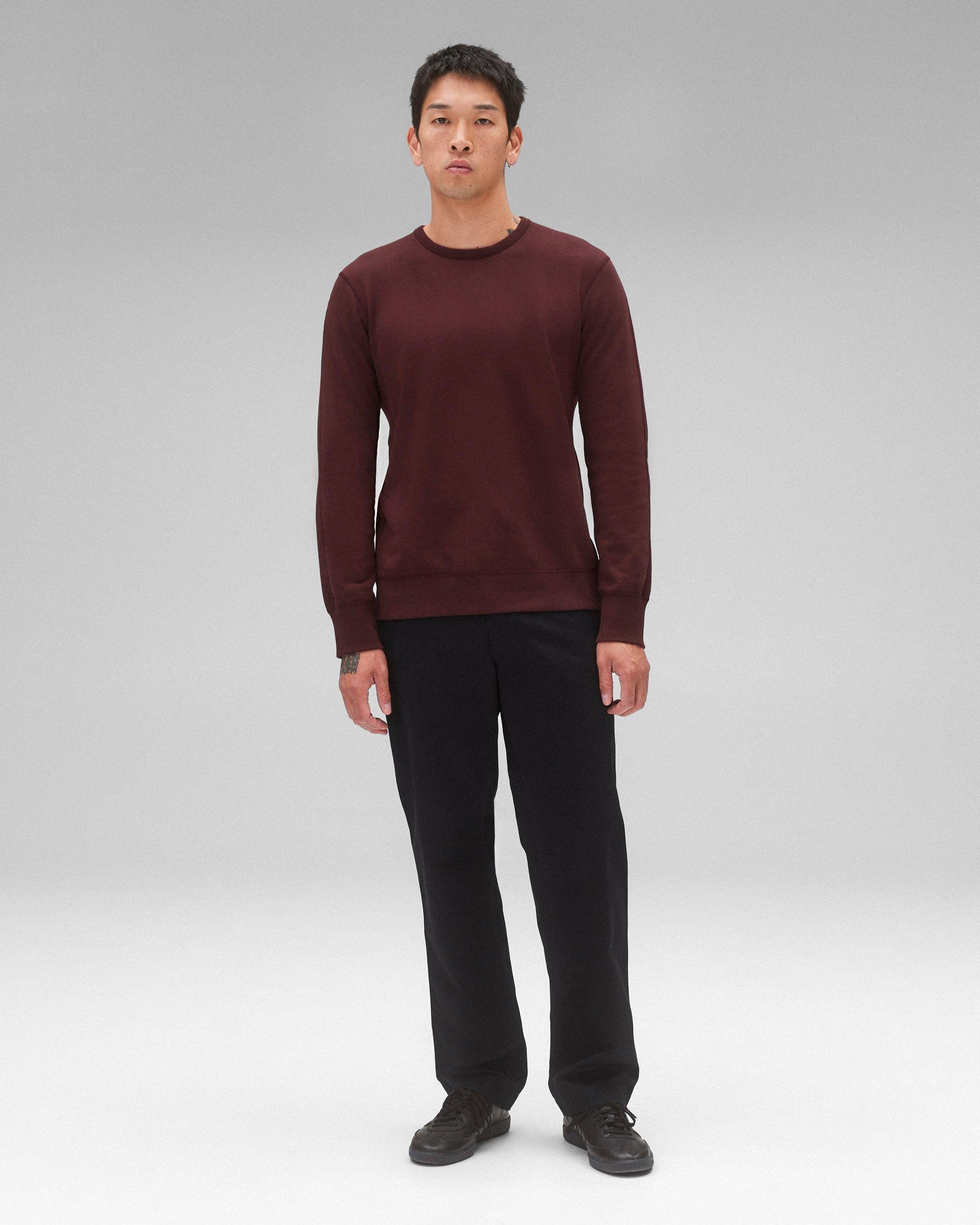 0984. Herringbone Terry Crewneck - Crimson Product Image