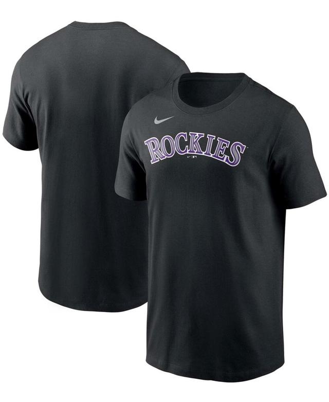 Mens Nike Black Colorado Rockies Team Wordmark T-shirt Product Image