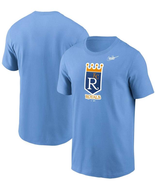 Men's Nike Light Blue Kansas City Royals Cooperstown Collection Logo T-Shirt Product Image