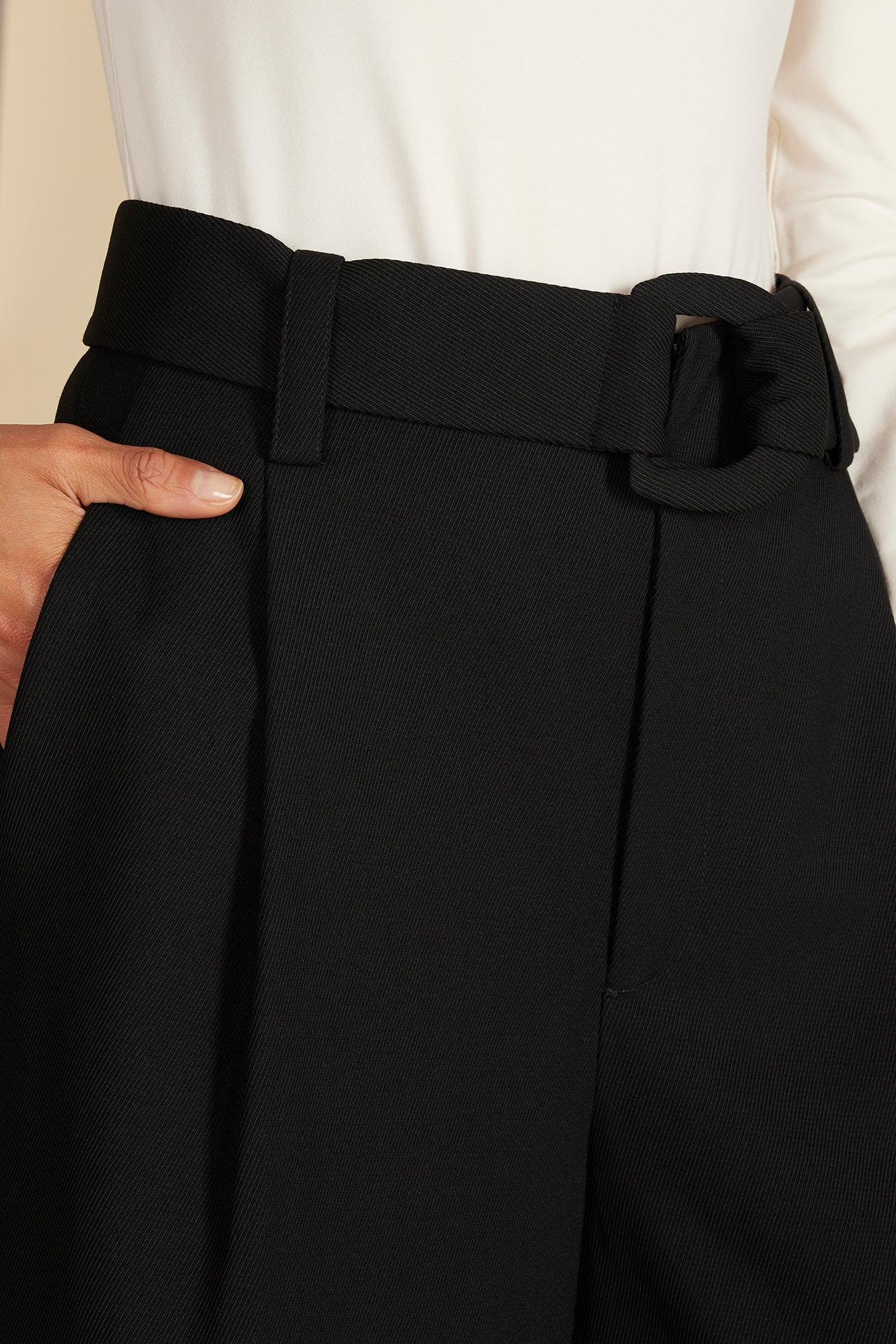 Victoire Wide Leg Pants - Black Product Image