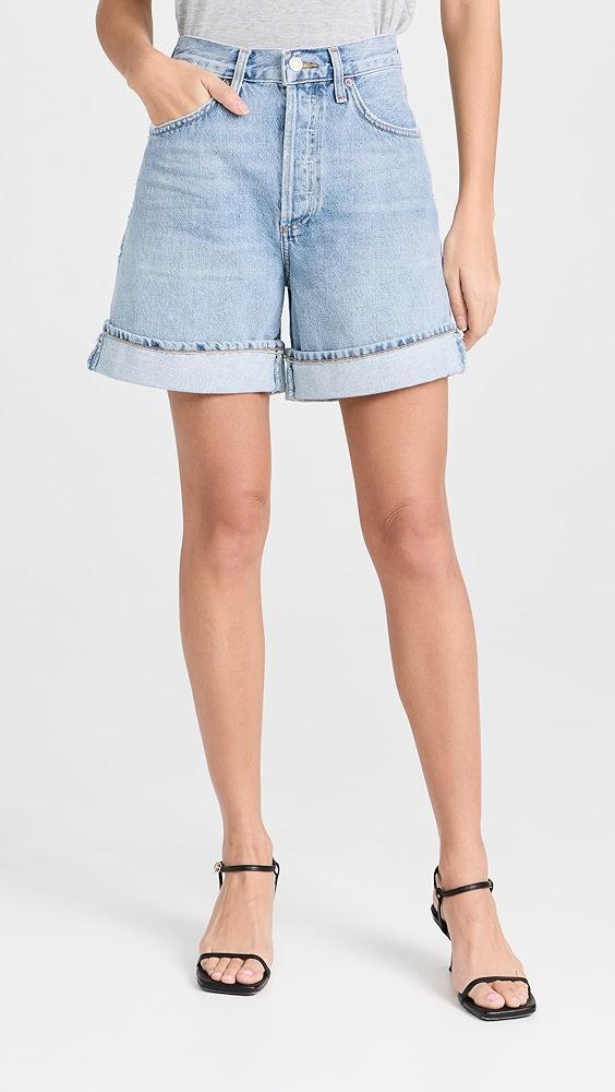 AGOLDE Dame Shorts: High Rise Baggy Cuff | Shopbop Product Image