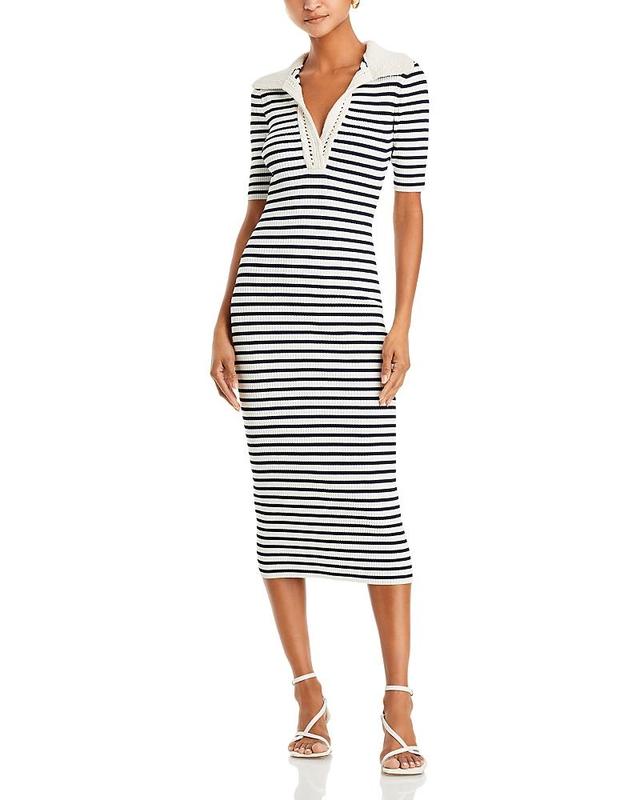 Womens Darcy Striped Knit Midi-Dress Product Image