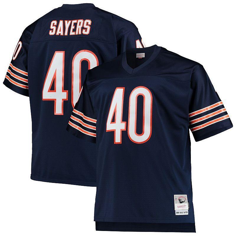 Mens Mitchell & Ness Gale Sayers Chicago Bears Big & Tall 1969 Retired Player Replica Jersey Blue Product Image