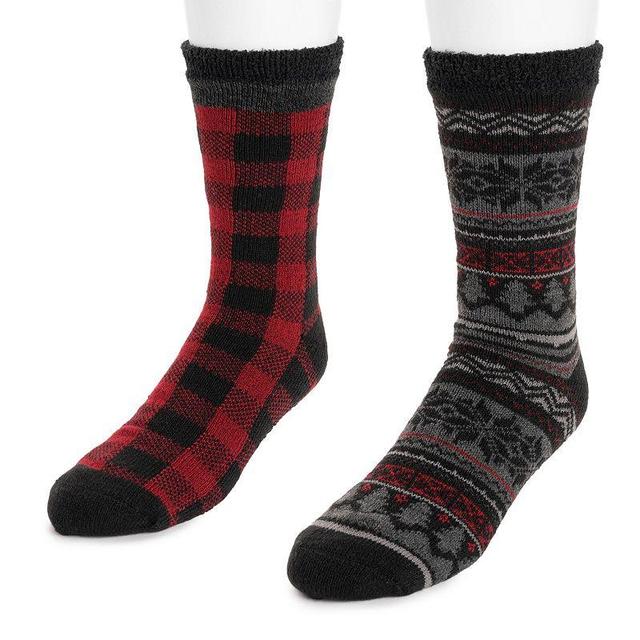 Mens MUK LUKS 2-Pack Fleece Layered Socks Product Image