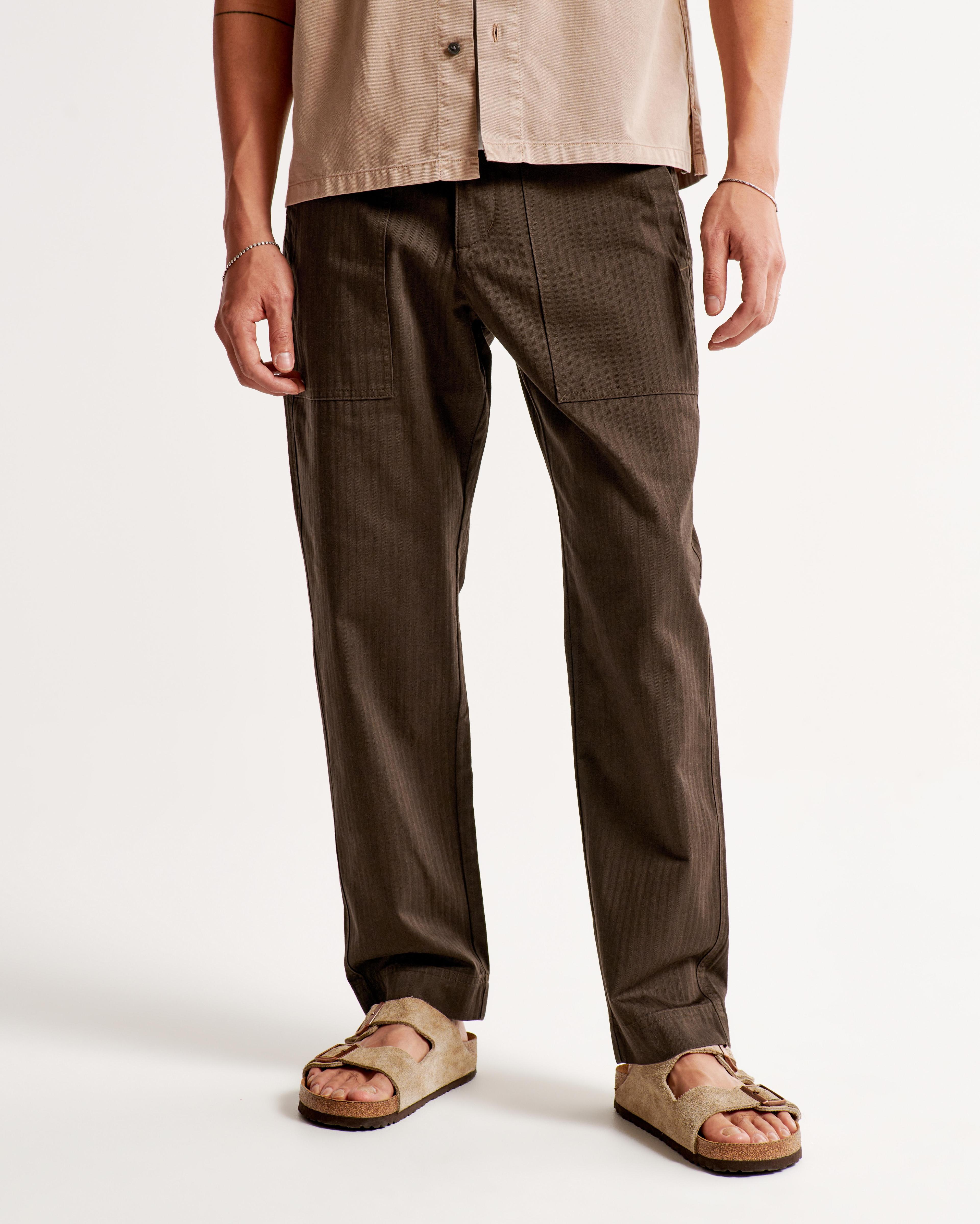 Fixed Waist Herringbone Pant Product Image