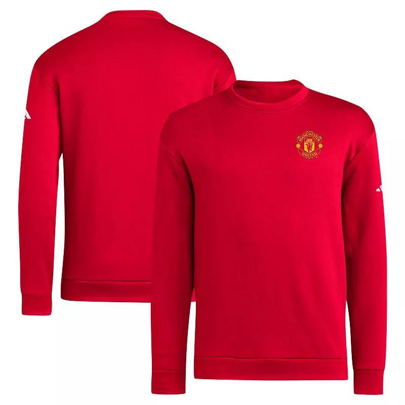 Adidas Mens Black Manchester United Team Fleece Pullover Sweatshirt Product Image