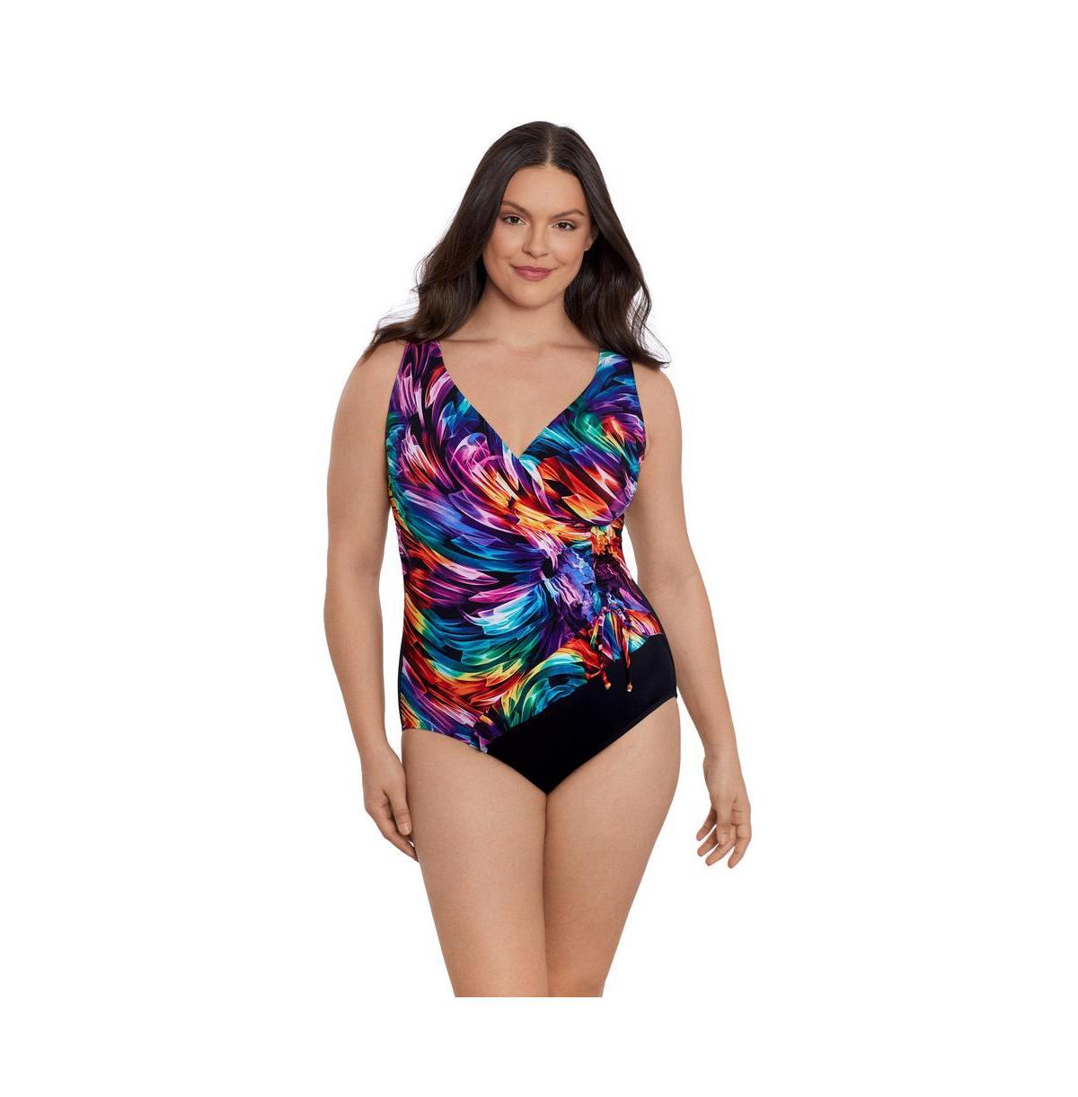 Women's Ruffle Surplice One-Piece Swimsuit Product Image