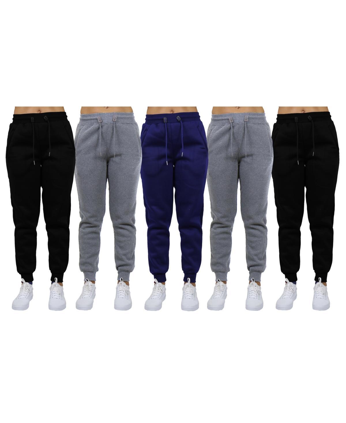 Galaxy By Harvic Womens Loose-Fit Fleece Jogger Sweatpants-5 Pack Product Image