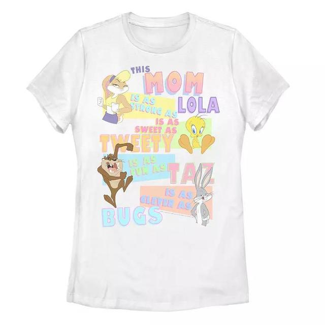 Juniors Looney Tunes Mom Attributes Group Graphic Tee, Womens Product Image