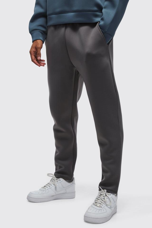 Slim Tapered Bonded Scuba Pintuck Sweatpants | boohooMAN USA Product Image