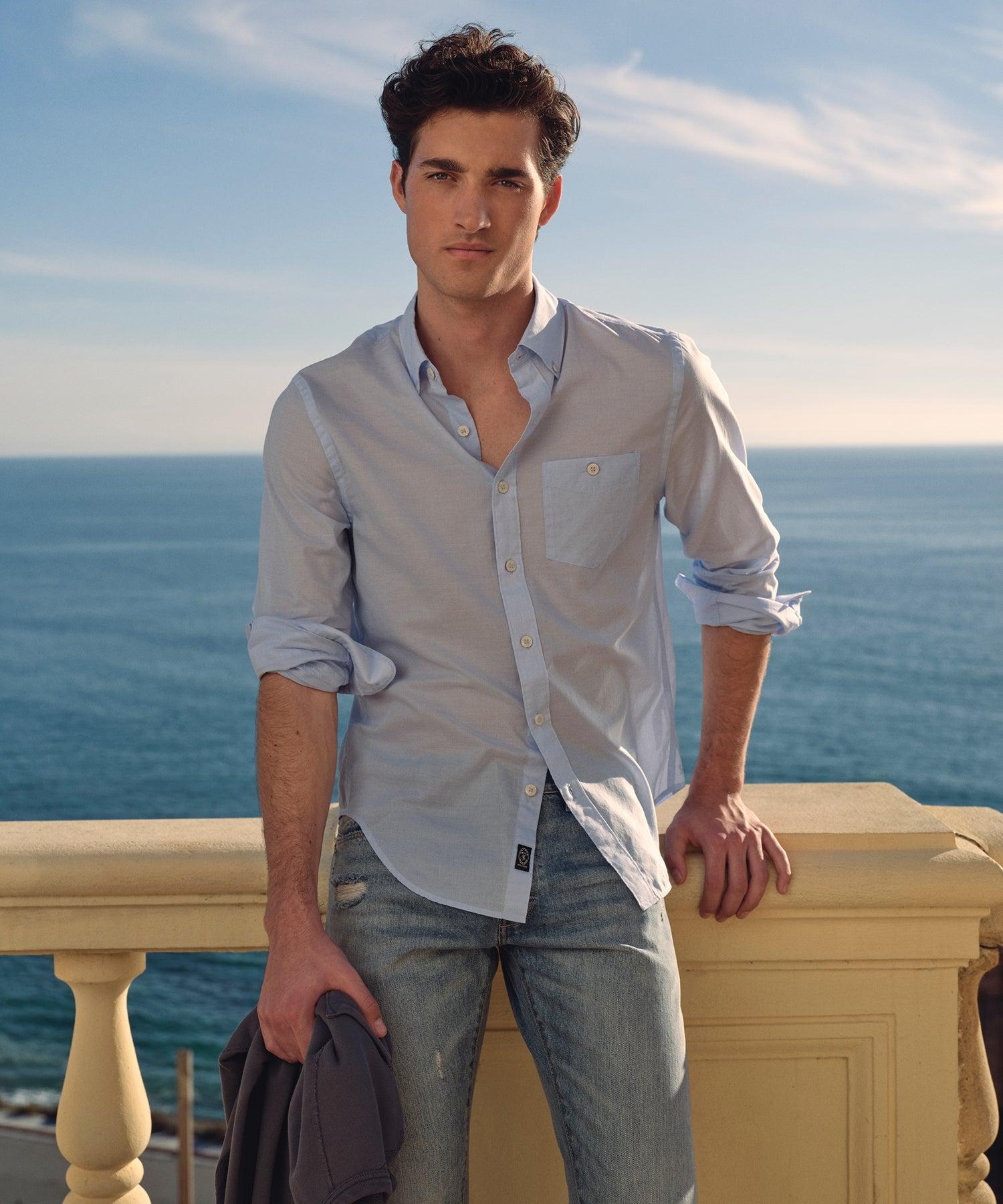 Slim Fit Summerweight Favorite Shirt in Blue Product Image