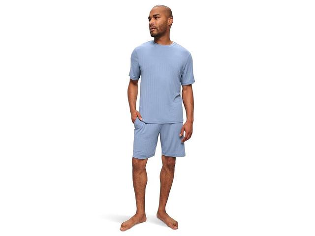 Eberjey Henry Rib Short Pj Set (Wedgewood) Men's Pajama Sets Product Image