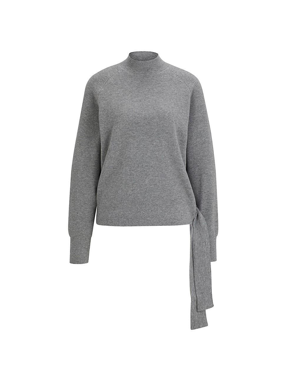 Womens Tie-Detail Sweater in Virgin Wool and Cashmere product image