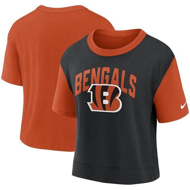 Womens Nike Orange/Black Cincinnati Bengals High Hip Fashion T-Shirt Product Image