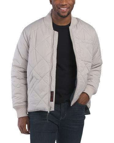 Reversible Diamond Quilted Bomber Jacket for Women | Polyester Product Image