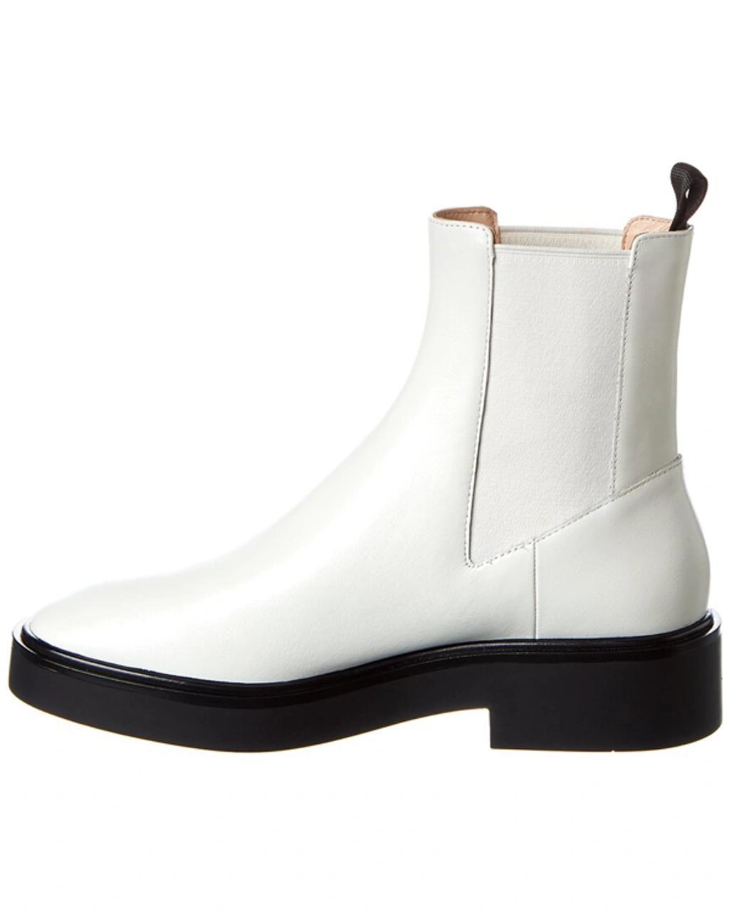 STUART WEITZMAN Henley Leather Bootie In White Product Image