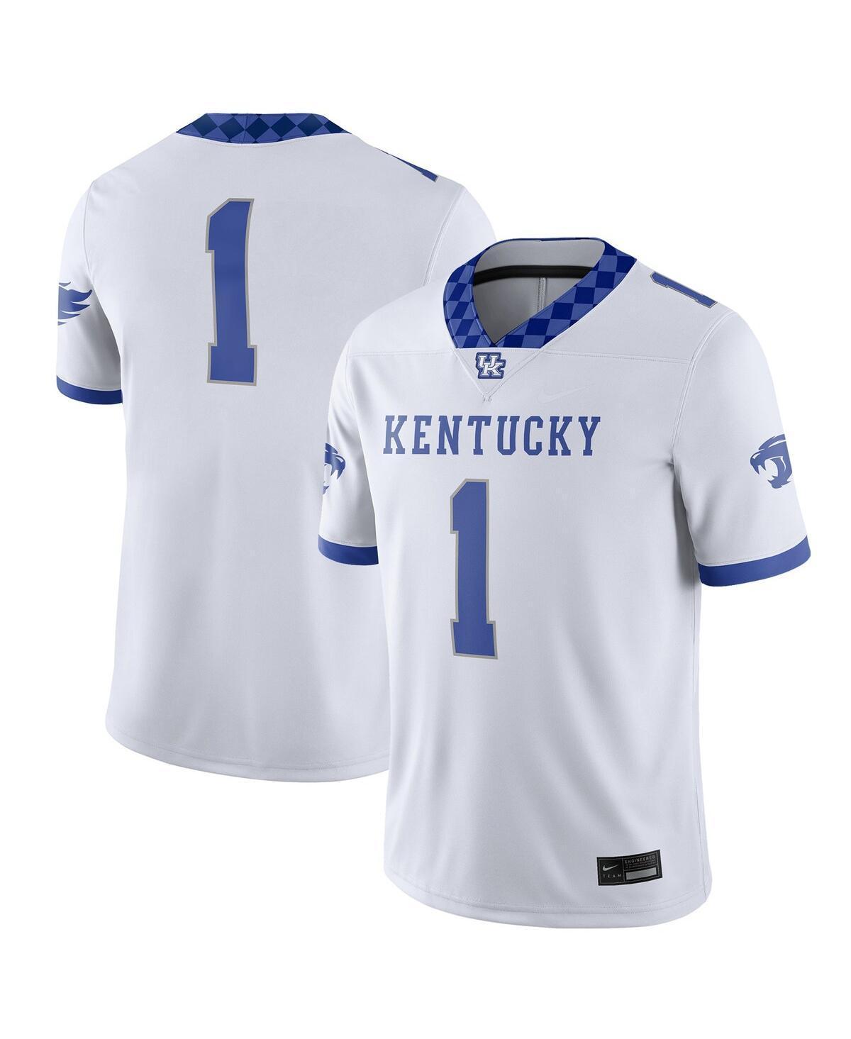 Mens Nike #1 /Royal Kentucky Wildcats Football Game Jersey Product Image