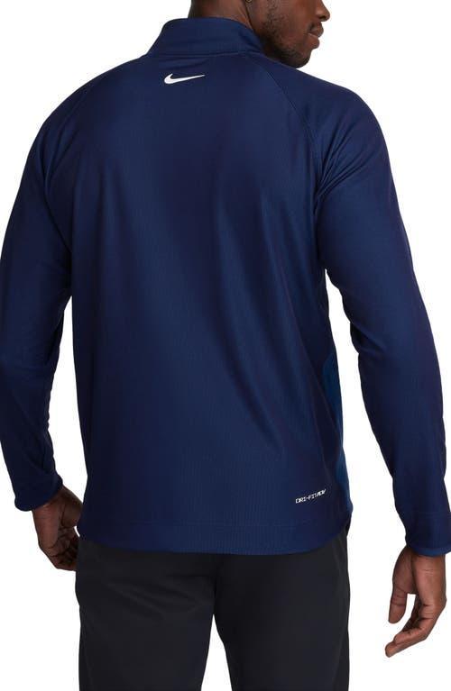 NIKE Men's Tour Dri-fit Adv 1/2-zip Golf Top In Blue Product Image