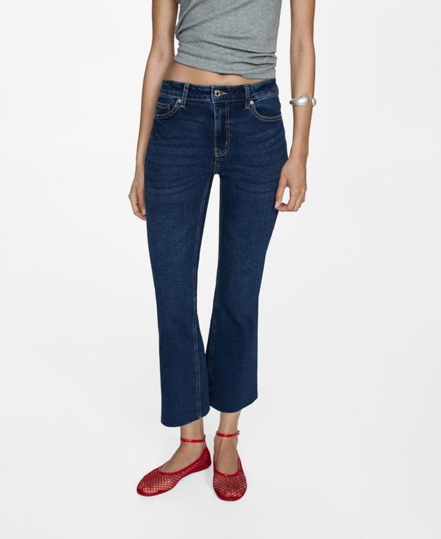 Mango Womens Sienna Flare Crop Jeans Product Image