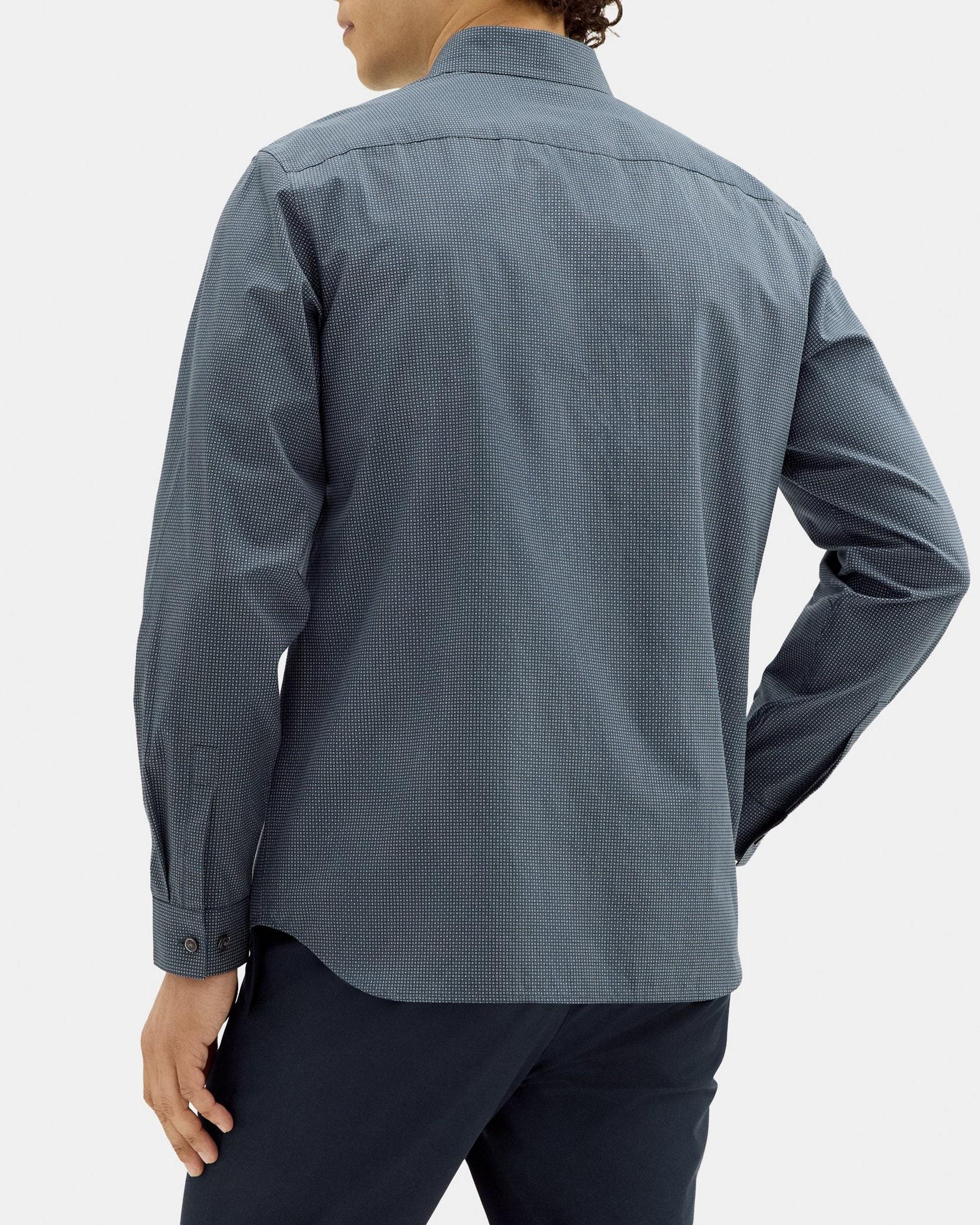 Standard-Fit Shirt in Polka Dot Cotton Product Image