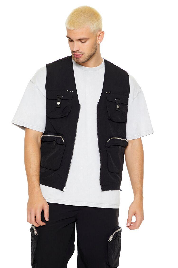 Zip-Up Utility Cargo Vest | Forever 21 Product Image