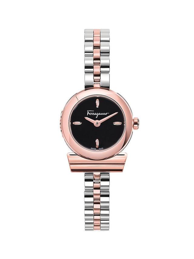 Womens Gancino IP Rose Gold & Stainless Steel Bracelet Watch Product Image