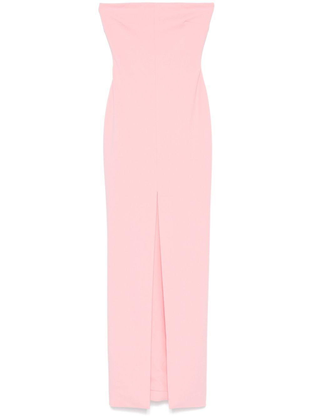 SOLACE LONDON Bysha Gown In Pink Product Image