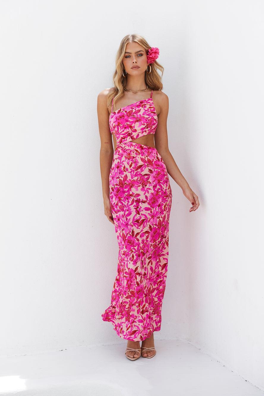 Count It In Midi Dress Pink Product Image