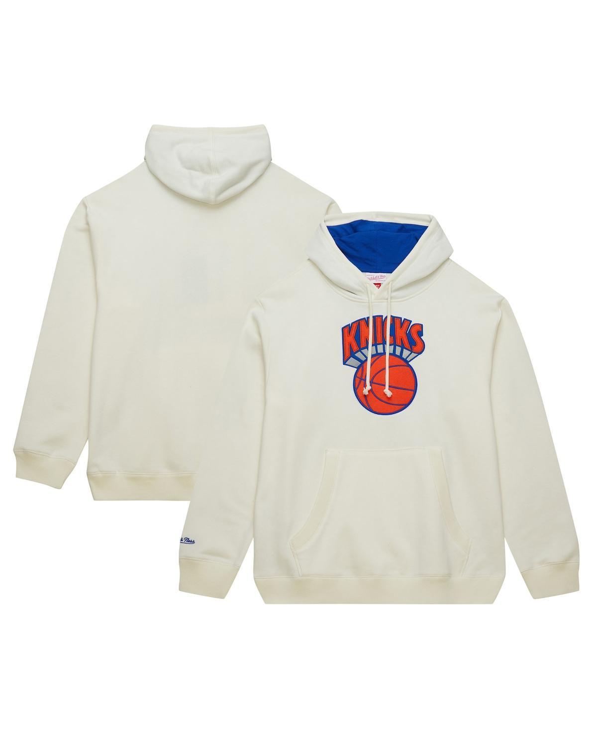 Mitchell & Ness Mens Cream New York Knicks Hardwood Classics Vintage-like Pullover Hoodie Product Image