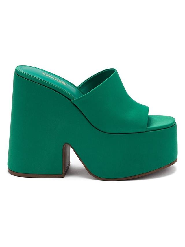 Womens Wanda Satin Platform Mules Product Image