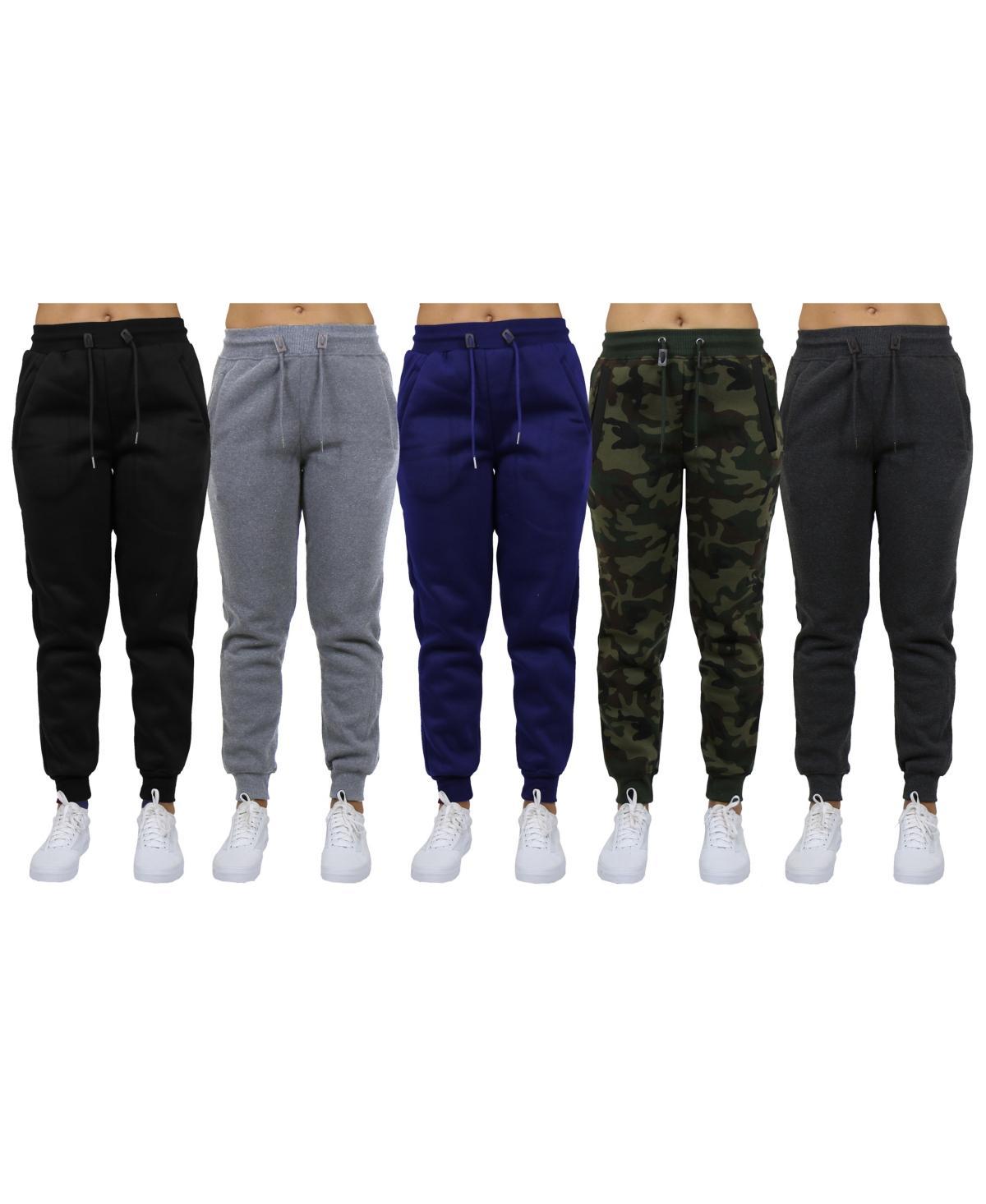 Galaxy By Harvic Womens Loose-Fit Fleece Jogger Sweatpants-5 Pack Product Image