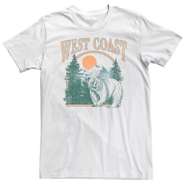 Big & Tall West Coast Grizzly Bear Forest Landscape Graphic Tee, Mens Product Image