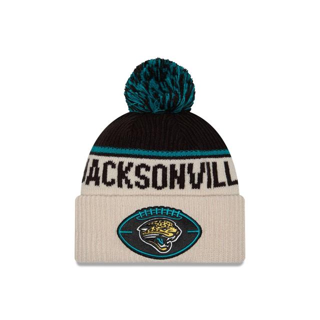 Jacksonville Jaguars 2024 Cold Weather Historic Pom Knit Hat Male Product Image