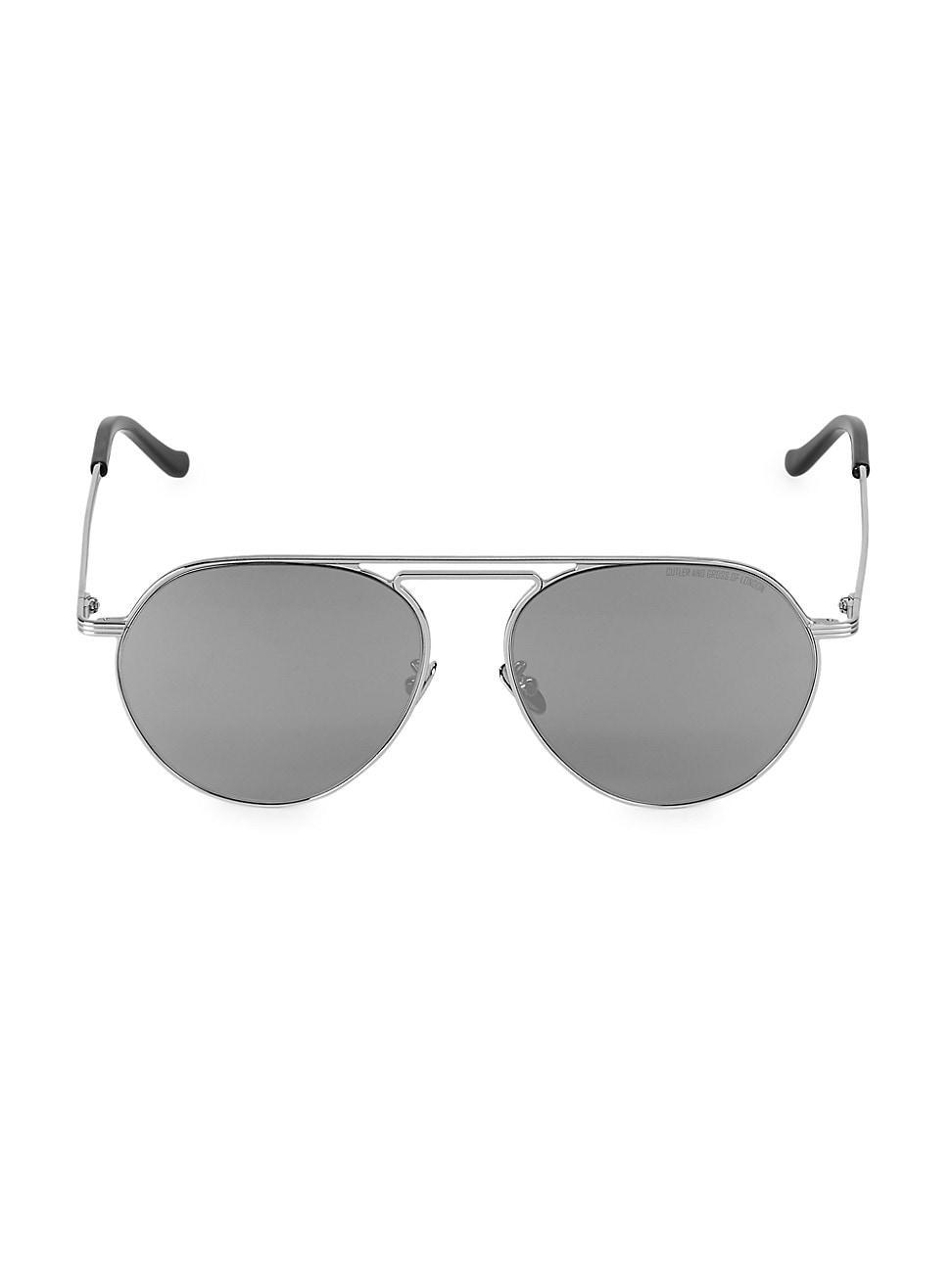 Mens 58MM Metal Aviator Sunglasses Product Image