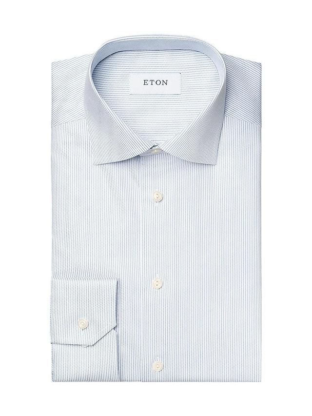 Mens Slim-Fit Striped Twill Shirt Product Image