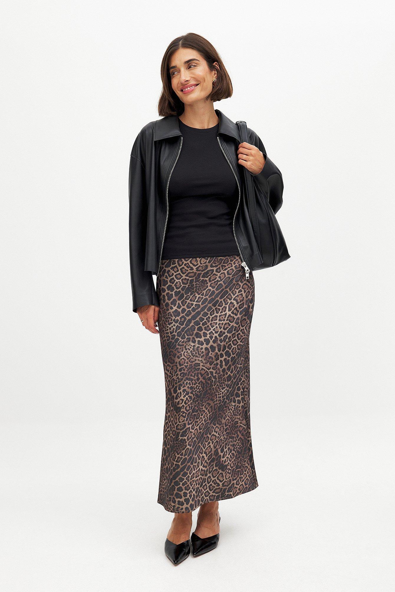 Satin Midi Skirt Product Image