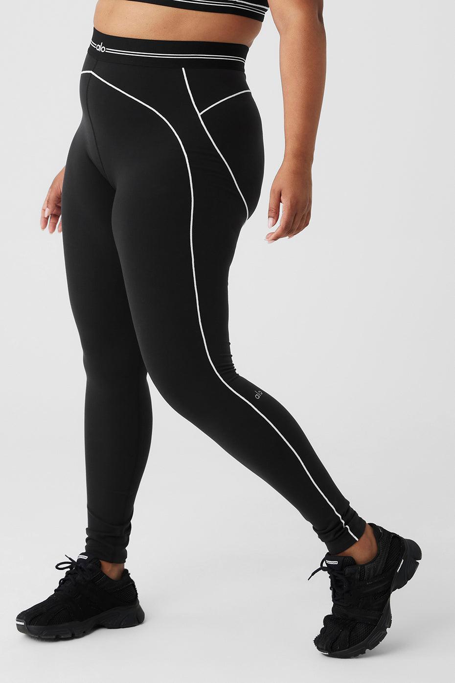 Airbrush High-Waist Heart Throb Legging - Black/White Female Product Image