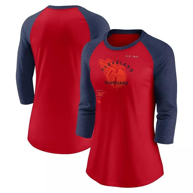 Womens Nike Red Boston Red Sox Next Up Tri-Blend Raglan 3/4-Sleeve T-shirt - Red Product Image