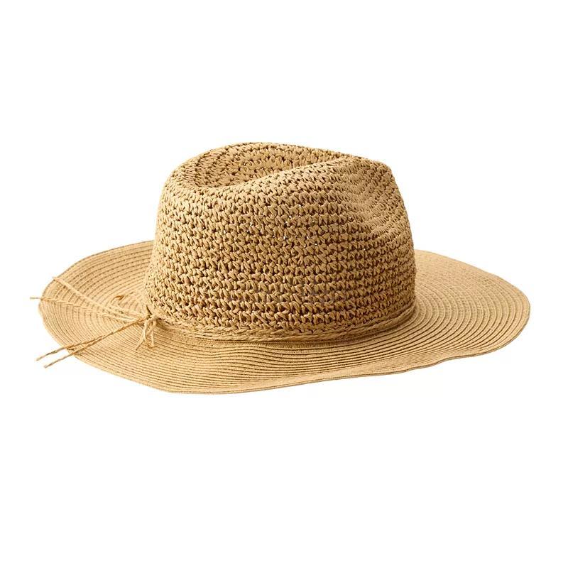 Womens Sonoma Goods For Life Straw Cowboy Hat with Trim Product Image