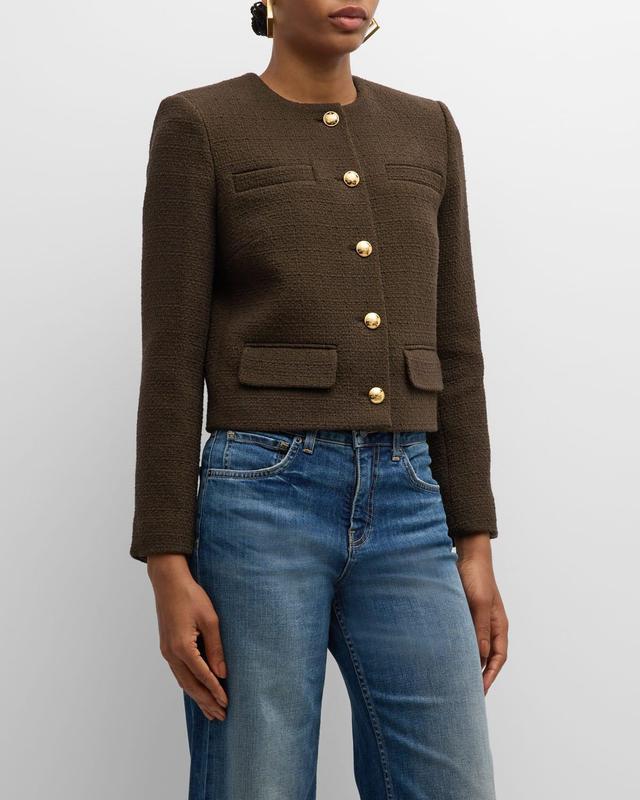 Womens Paige Cropped Boucl Jacket Product Image