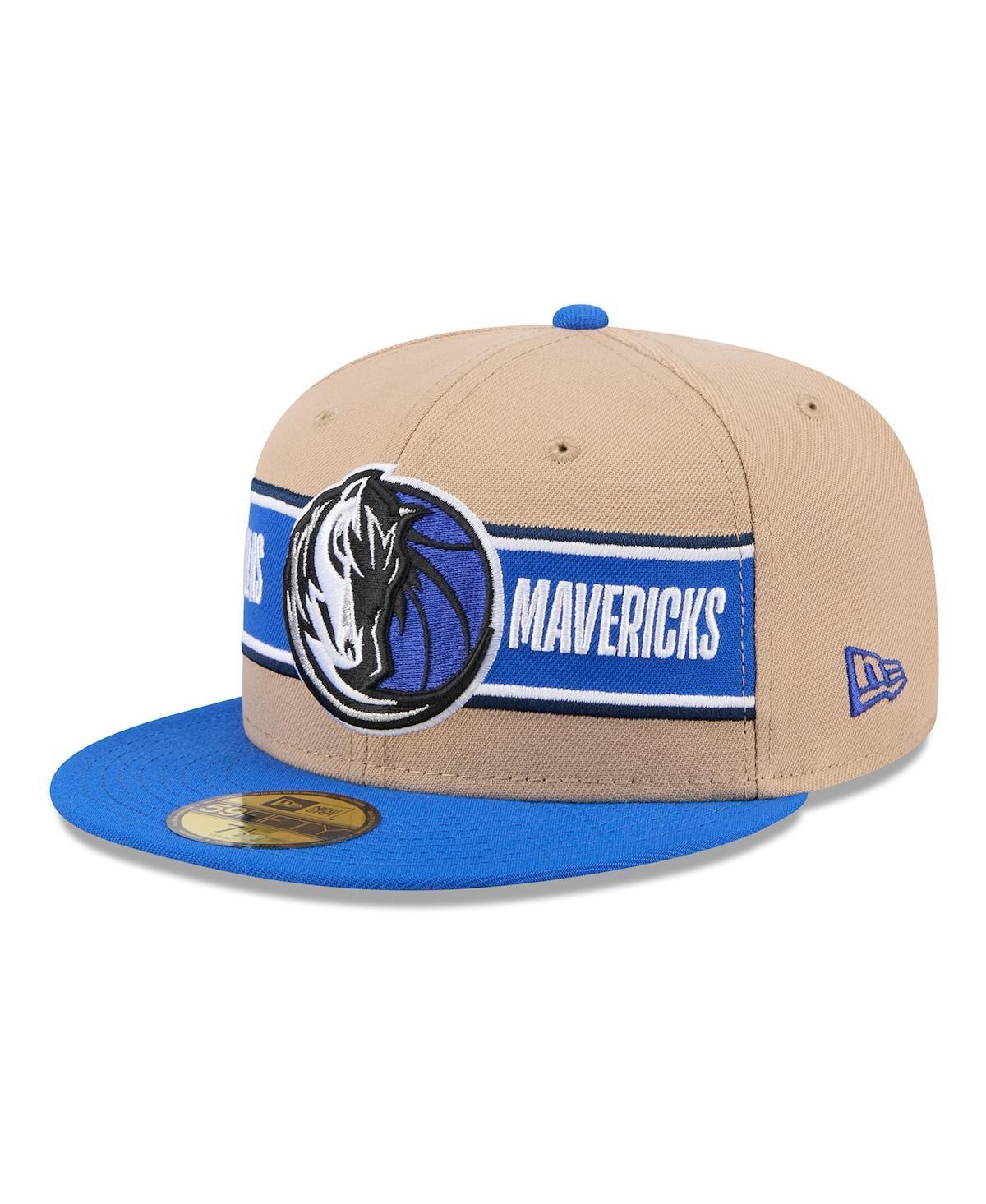 New Era Mens Tan Dallas Mavericks 2024 Nba Draft 59FIFTY Fitted Hat - Tan, Blue Product Image